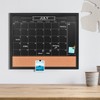 TORASO Chalkboard Calendar & Corkboard, Magnetic Surface 24" x 32"