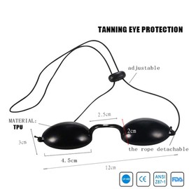Healifty Sun Tanning Goggles Suntan Glasses Eye Protection UV Eyewear Indoor Tanning Bed Glasses for Adults