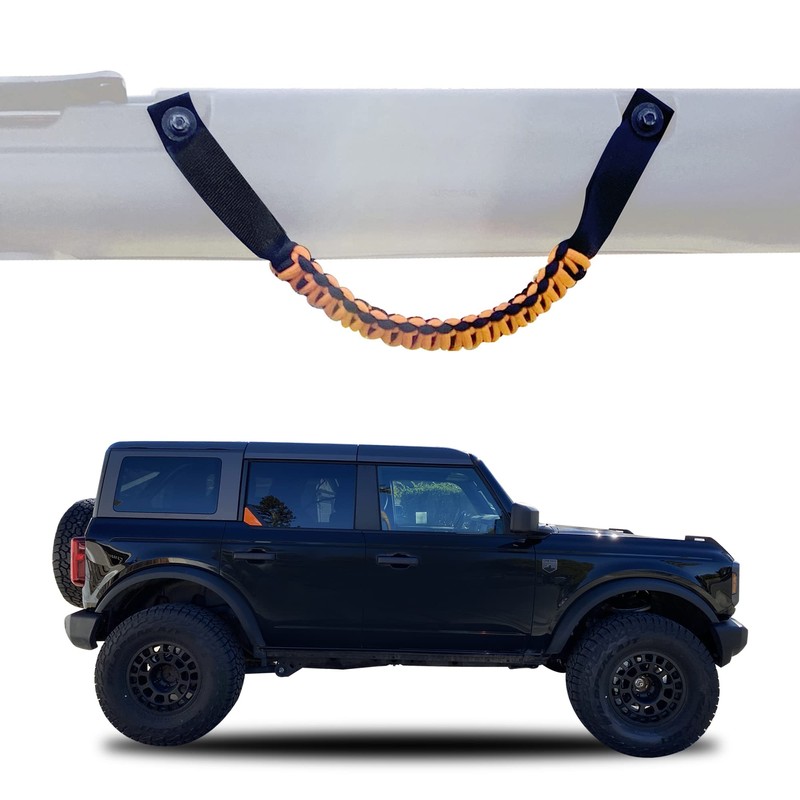 BESTAOO Roll Bar Grab Handles Paracord Grip Handle for Ford