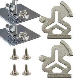 2 Pack Plum Blossom Positioning Gauge Sewing Machine Three Corner Gauge Screw Lockstitch Flat Car Synchronous Guide Gauge with 4 Screws for Home Sewing Machines