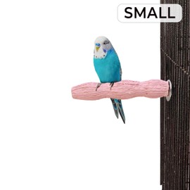 PARROT ESSENTIALS Textured Calcium Parrot Perch Sandpaper Perch, Edible Calcium for Birds like Budgie, Cockatiel, African Grey, Parrot and Budgie Mineral Block - 13 x 1.5 x 1.5 centimetres (small)