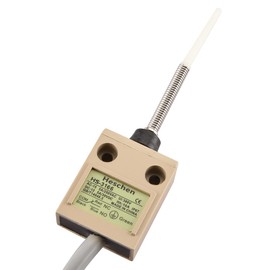 Heschen Compact Prewired Limit Switch HS-3166 Sealed Plastic Coil Spring Rod 1NO 1NC SPDT Momentary Type AC250V 5A IP67 Waterproof