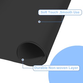 SHIMIDO Nail Art Table Mat, (MAT ONLY) Premium Soft Microfiber Leather Nail Arm Rest Mat, Nail Art Hand Rest Mat for Nail Arm Rest Cushion, Nail Tech Must Haves Table Mat (Black)