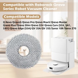 Koyieioo Koyieioo 8 St1ck Wischt1cher f1r Roborock Q Revo, Qrevo S/Qrevo Pro/Qrevo MaxV/Qrevo Master/Qrevo Curv/Qrevo Slim/Saros 10R/QV/QR Roboter Staubsauger, Mikrofaser Wischtuch Ersatz Zubeh?r