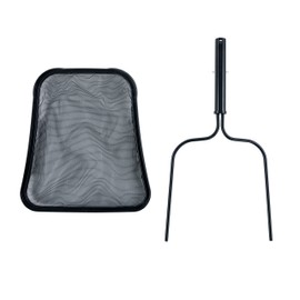 Aqua Select Heavy Duty Aluminum Handle Leaf Skimmer | Fine Mesh Net | Perfect for Above Ground and Inground Swimming Pools | Easy to Pick Up Debris | Black