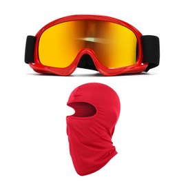 LJDJ Kids Dirt Bike Goggles ATV Motorcycle Off-Road Riding Motocross Glasses with Sun UV Protection Balaclava Full Face Cover for Boys Girls