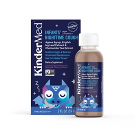 KinderMed Infants' Nighttime Cough, Made with Organic Agave Syrup, English Ivy Leaf Extract, and Chamomile Tea Extract, for Babies 2 Months+, 2 Fl Oz