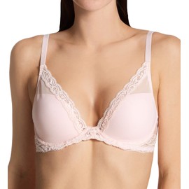 Natori Feathers Contour - Brasier de Escote Profundo, Rosado Transparente, 34DD