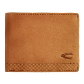 camel active Nimbus Men's Wallet Small Landscape Format RFID Leather Small Cognac Brown, Cognac, 004192