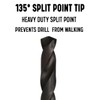 Drill America #44 High Speed Steel Split Point Drill Bit
