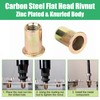 Maozaa Rivet Nuts, 100pcs M4 Rivet Nut, Carbon Steel Rivnut