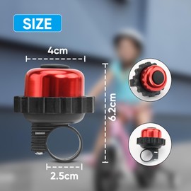 Bicycle Bell Children's Bicycle Bell Alloy Suitable for Bicycle Mountain Bike Scooter Children's Birthday Gift for Boys Girls Pink