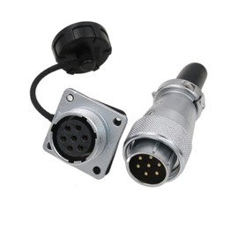 HangTon WS20 7 Pin 10A Power Electrical Connector Dustproof Heavy Duty Industrial Aviation Circular Metal Solar Automotive Outdoor Application