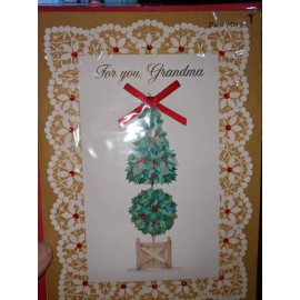 Papyrus Holiday Topiary Christmas Card (For Grandma) - Papyrus Unique