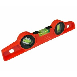 10" (250mm) Scaffolders Spirit Level with 2 Strong Magnets & 3 Vial Level Display