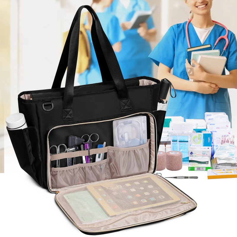 Fasrom Visiting Nursing Bag, Teacher Bag, For Physicians, Commuting, Office