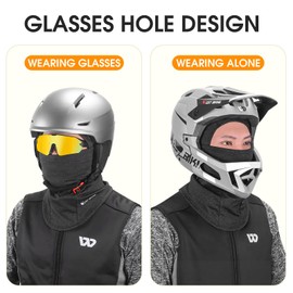 West Biking Balaclava Motorcycle Winter Face Mask Ski Mask Windproof Breathable Warm Bicycle Balaclava Men Women Thermal Fleece Balaclava Motorcycle Balaclava Mask Face Hood, Black+grey