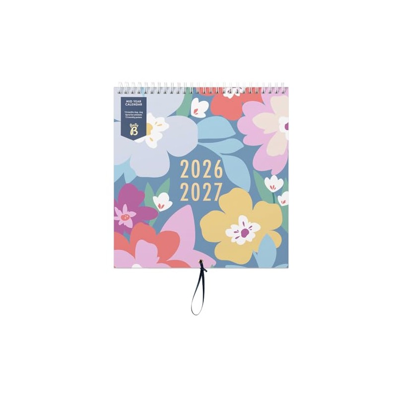 Busy B Family Wall Calendar Aug 2026-Aug 2027 - Floral