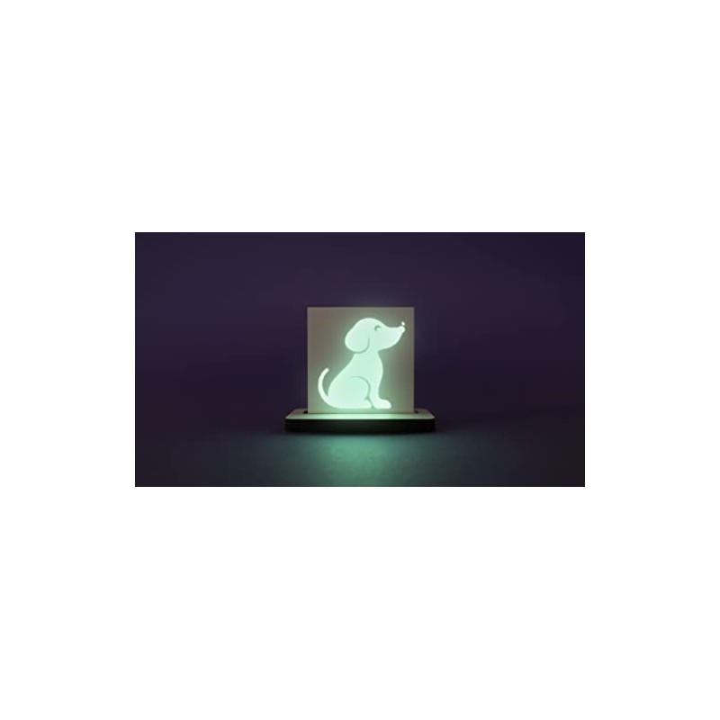 Dogs 2 Light-Up Ceramic Tiles Mini Glowing
