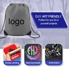 BeeGreen 20 Pieces Gray Drawstring Backpack Bags Bulk Nylon Gym