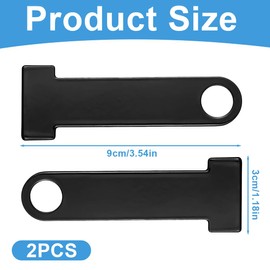 GXGM Helmet Strap D-Ring Lock Stainless Steel Motorcycle Helmet Lock Motorcycle Steel Ring Lock Universal, black