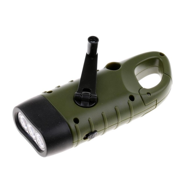BEALIFE Portable Hand Cranked Flashlight Emergency LED Torch Light for