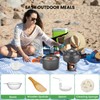 Portable Outdoor Camping Cookware Set -GEEKHOM 10-Piece Stainless Steel Cookware
