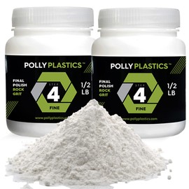 Polly Plastics Rock Tumbler Grit Refill, Final Polish 1200 Fine Aluminum Oxide, Stage 4 for Tumbling Stones (2 Pack) (1 lb.)