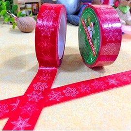 HAND ® Fun Wrapping Paper Tape 15mW (No.8- snowflake patterns 10 meters) Pack of 2 Rolls
