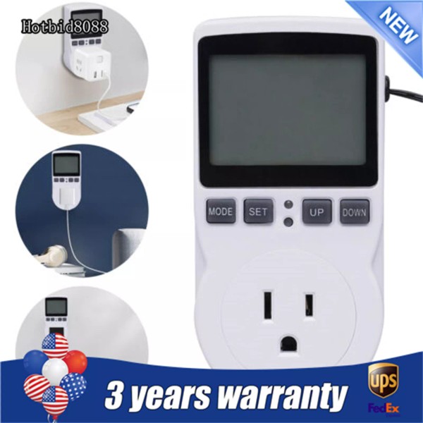 Unbranded Digital Plug in Thermostat Timer Switch Socket Temperature Controller