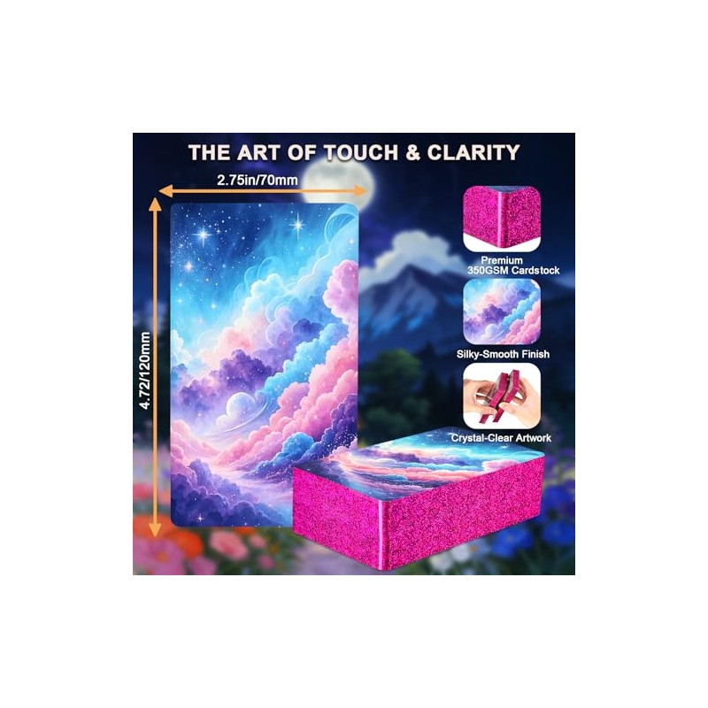 Pink Tarot Oracle Lenormand Cards for Beginner Unique Trinity Divination