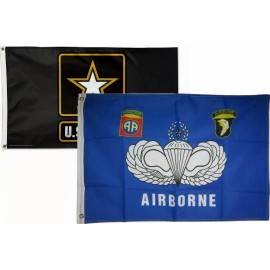 RFCO 3x5 3'x5' Wholesale Combo Set Army Star & Airborne 82nd 101st Blue Flags Flag