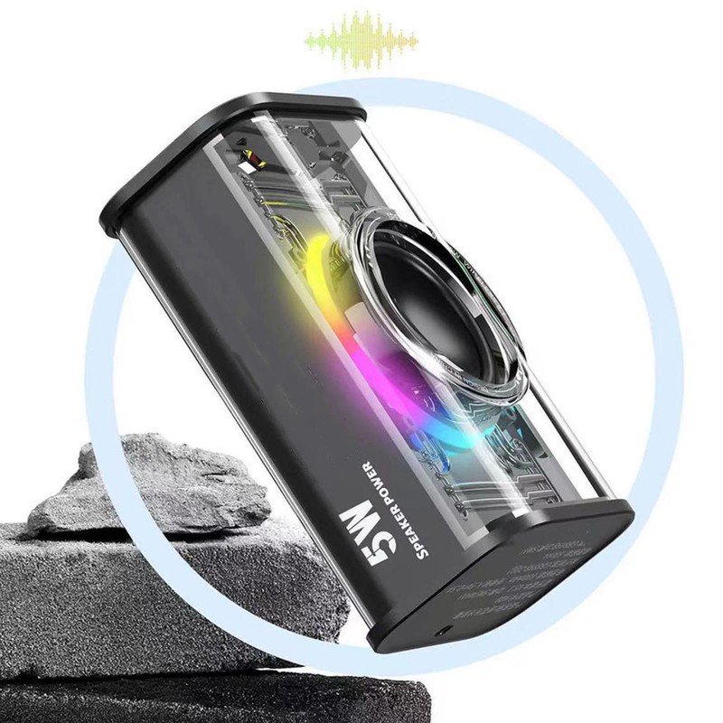 Bluetooth Speaker with Colorful Lights Loud Subwoofer Surround Sound Rechargeable