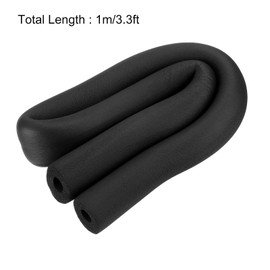 sourcing map Foam Tubing for Handle Grip Support, Pipe Insulation Outside Pipe Lagging, 16mm(5/8") ID 34mm OD 1m Black