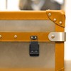 Set of 4 Stainless Steel Black Snap Lock Travel Suitcase
