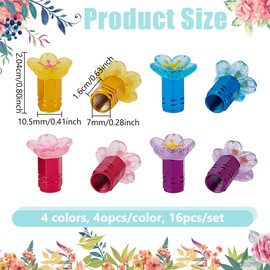 NBEADS 16 Stück Reifenventilkappen, Ventilkappen Aus Harz Mit Blumenmotiv Dekorative Ventilkappen Aus Legierung Für Autos Fahrräder LKWs Und Motorräder