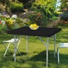 Enjoyidea Fitted Square Tablecloth 36x36 Inch-2 Pack Black Card Elastic