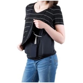 LVAD Women Tank Top for HeartMate | Ultrathin Spandex Mesh Fabric | Designed for Comfort & Safety (Black-XL)