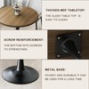 24 inch Small Tulip Table for 2 Person, Walnut Round
