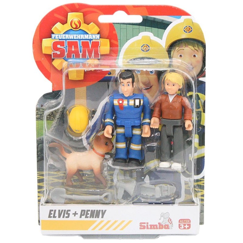 Sam Fireman Elvis, Penny, Cat, Game Figures Set, Fireman Sam,