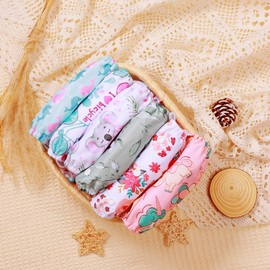 Asenappy Cloth Diapers 6 Pack with 6 Inserts & 1 Wet Bag - Waterproof Cover, Washable, Reusable & One Size Adjustable Pocket Diapers for Newborns and Toddlers (greyflower)