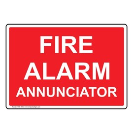 ComplianceSigns.com Fire Alarm Annunciator Sign, 7x5 inch Aluminum for Fire Safety/Equipment