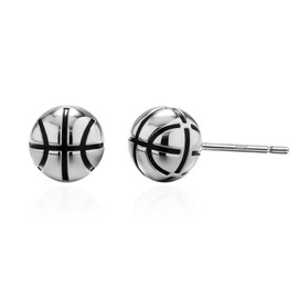 Alissl Basketball Stud Earrings,14K gold/18K White Gold Plated,Hypoallergenic Sports Jewelry Gift for Fans or Athletes