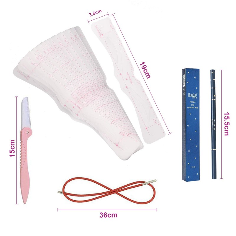 HENGBIRD 4D Eyebrow Stencil for Beginners, 12 Styles Eyebrow Stencils