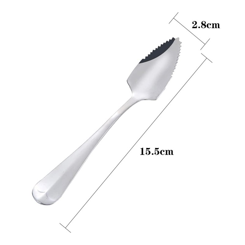 4 Pcs Grapefruit Spoon with Serrated Edge Stainless Steel Fruit