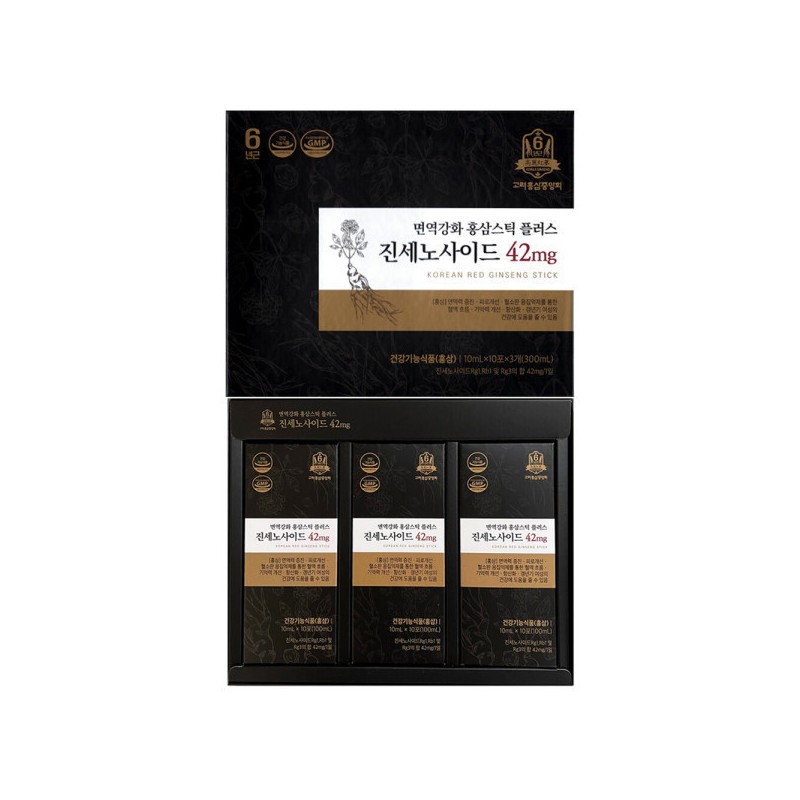 Hughons 면역강화 홍삼스틱 플러스 진세노사이드42mg 10ml x 30포 / 써클