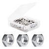 binifiMux 50pcs SAE 1/4"-20 304 Stainless Steel Hex Nuts Lock