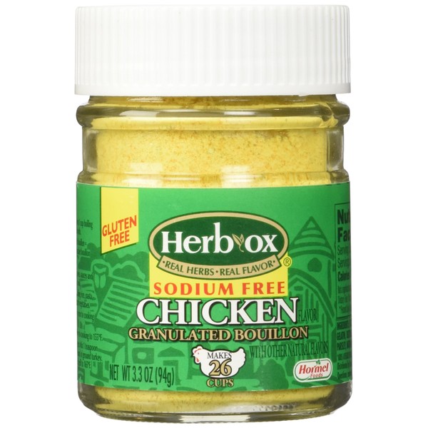 Herb Ox Sodium-Free Chicken Granulated Bouillon, 3.3 Ounce (Pack of