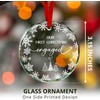Sportyzen 2025 Christmas Ornament Our First Christmas Engaged Crystal Glass