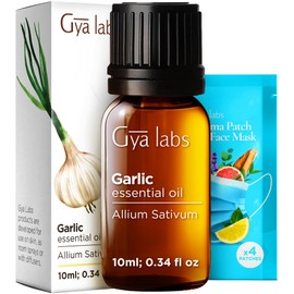 Gya Labs Garlic Essential Oil - 0.34 Fl Oz - for Hair, Skin, Diffuser, Aromatherapy & DIY Candle Making Scent